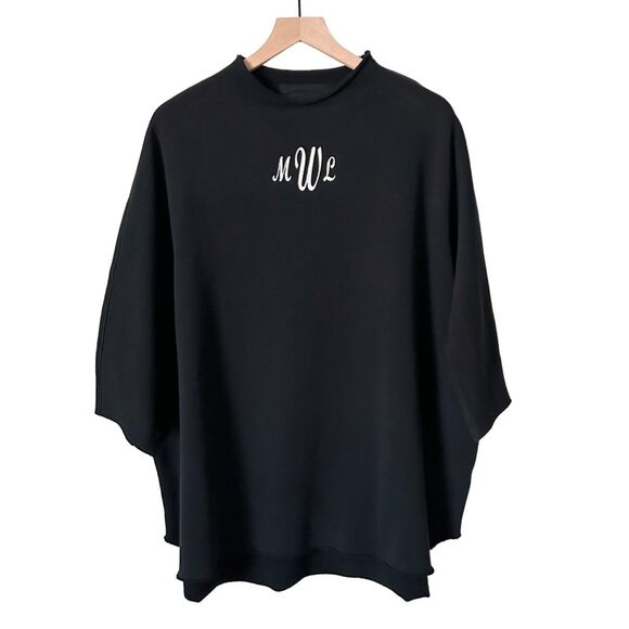 Frank & Eileen Effie Long-Sleeve Funnel Neck Capelet Navy Triple Fleece Size XL - Picture 1 of 5